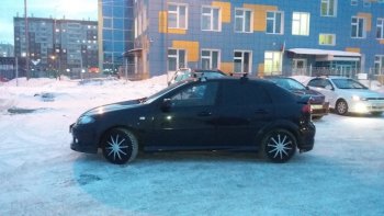 3 099 р. Пороги накладки Атланта  Chevrolet Lacetti  хэтчбек (2002-2013) (Неокрашенные)  с доставкой в г. Пермь. Увеличить фотографию 2
