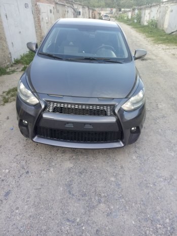 13 499 р. Передний бампер Lexus Style  Hyundai Solaris  RBr (2010-2014) седан дорестайлинг, хэтчбэк дорестайлинг (Неокрашенный)  с доставкой в г. Пермь. Увеличить фотографию 5