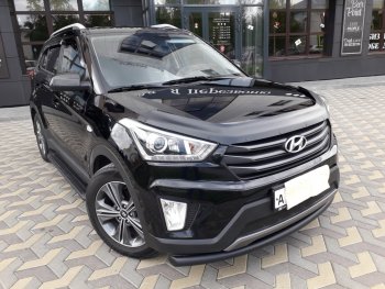 8 249 р. Защита переднего бампера Slitkoff (d57, черная)  Hyundai Creta  GS (2015-2021) дорестайлинг, рестайлинг (Цвет: серебристый)  с доставкой в г. Пермь. Увеличить фотографию 10