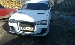8 999 р. Передний бампер Фанат-Робот  Лада 2108 - 21099 (Неокрашенный, По бокам сетка)  с доставкой в г. Пермь. Увеличить фотографию 10