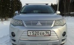 679 р. Радиаторная решётка Sport Mitsubishi Outlander XL (CW)  дорестайлинг (2005-2009) (Неокрашенная)  с доставкой в г. Пермь. Увеличить фотографию 7