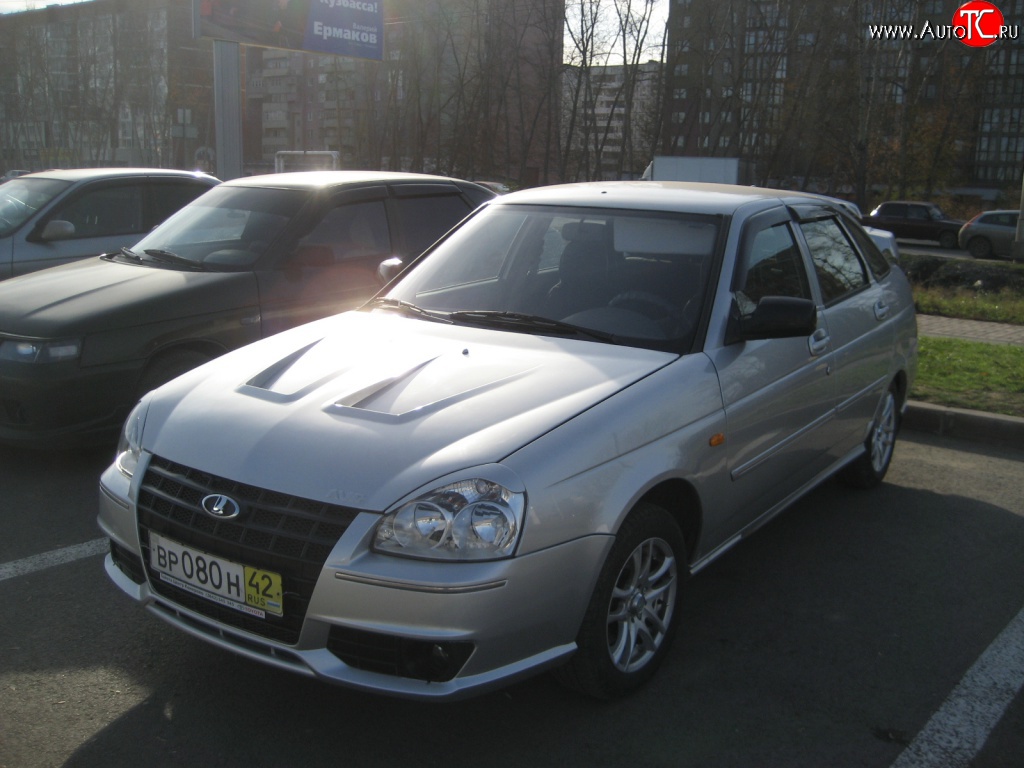 12 999 р. Пластиковый капот AVR Лада Приора 2171 универсал дорестайлинг  (2008-2014) (Неокрашенный, Без отверстий)  с доставкой в г. Пермь