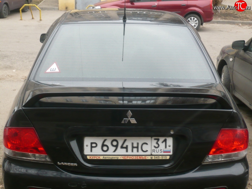 4 099 р. Средний спойлер 2.0 стандарт  Mitsubishi Lancer  9 CS (2003-2009) седан 1-ый рестайлинг, седан 2-ой рестайлинг (Без места под стоп-сигнал, Неокрашенный)  с доставкой в г. Пермь
