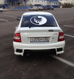 6 899 р. Задний бампер на автомобиль Лекс  Лада Приора  2172 (2008-2014) хэтчбек дорестайлинг (Неокрашенный)  с доставкой в г. Пермь. Увеличить фотографию 3