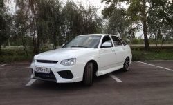 10 999 р. Передний бампер Ring-2 Лада Приора 2172 хэтчбек дорестайлинг (2008-2014) (Неокрашенный)  с доставкой в г. Пермь. Увеличить фотографию 4