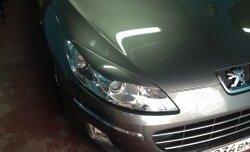 1 149 р. Реснички на фары RA Peugeot 407 седан (2004-2010) (Неокрашенные)  с доставкой в г. Пермь. Увеличить фотографию 2