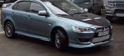 4 749 р. Накладка переднего бампера Mitsubishi global-Tuning Mitsubishi Lancer 10 CY седан дорестайлинг (2007-2010) (Неокрашенная)  с доставкой в г. Пермь. Увеличить фотографию 5
