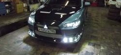4 749 р. Накладка переднего бампера Mitsubishi global-Tuning Mitsubishi Lancer 10 CY седан дорестайлинг (2007-2010) (Неокрашенная)  с доставкой в г. Пермь. Увеличить фотографию 4
