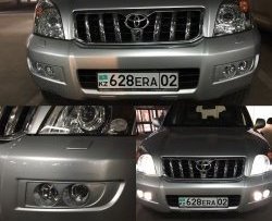 11 799 р. Комплект масок для ПТФ Sport  Toyota Land Cruiser Prado  J120 (2002-2009) (Неокрашенные)  с доставкой в г. Пермь. Увеличить фотографию 6