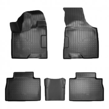 Коврики салонные Noplast (5 мест) GAC GS8 (2016-2023) (Черные)