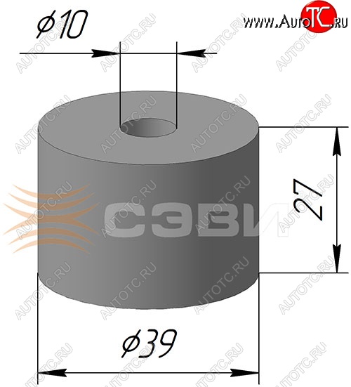 179 р. Комплект втулок переднего амортизатора СЭВИ-Эксперт ГАЗ Соболь 2217 автобус дорестайлинг  (1998-2002)  с доставкой в г. Пермь
