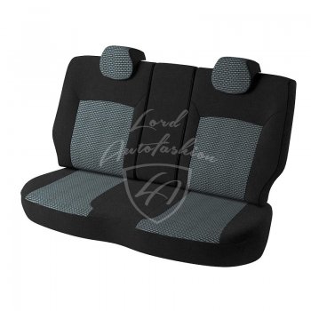 3 899 р. Чехлы для сидений (3 места) Lord Autofashion Дублин (жаккард) ГАЗ ГАЗель 3302 дорестайлинг шасси (1994-2002) (Черный, вставка Сеул серый)  с доставкой в г. Пермь. Увеличить фотографию 2