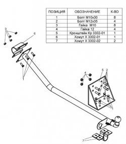 3 499 р. Фаркоп Лидер Плюс  ГАЗ ГАЗель ( 3302,  3302,Бизнес) (1994-2025) дорестайлинг шасси, 1-ый рестайлинг бортовой , 2-ой рестайлинг шасси (Без электропакета)  с доставкой в г. Пермь. Увеличить фотографию 2