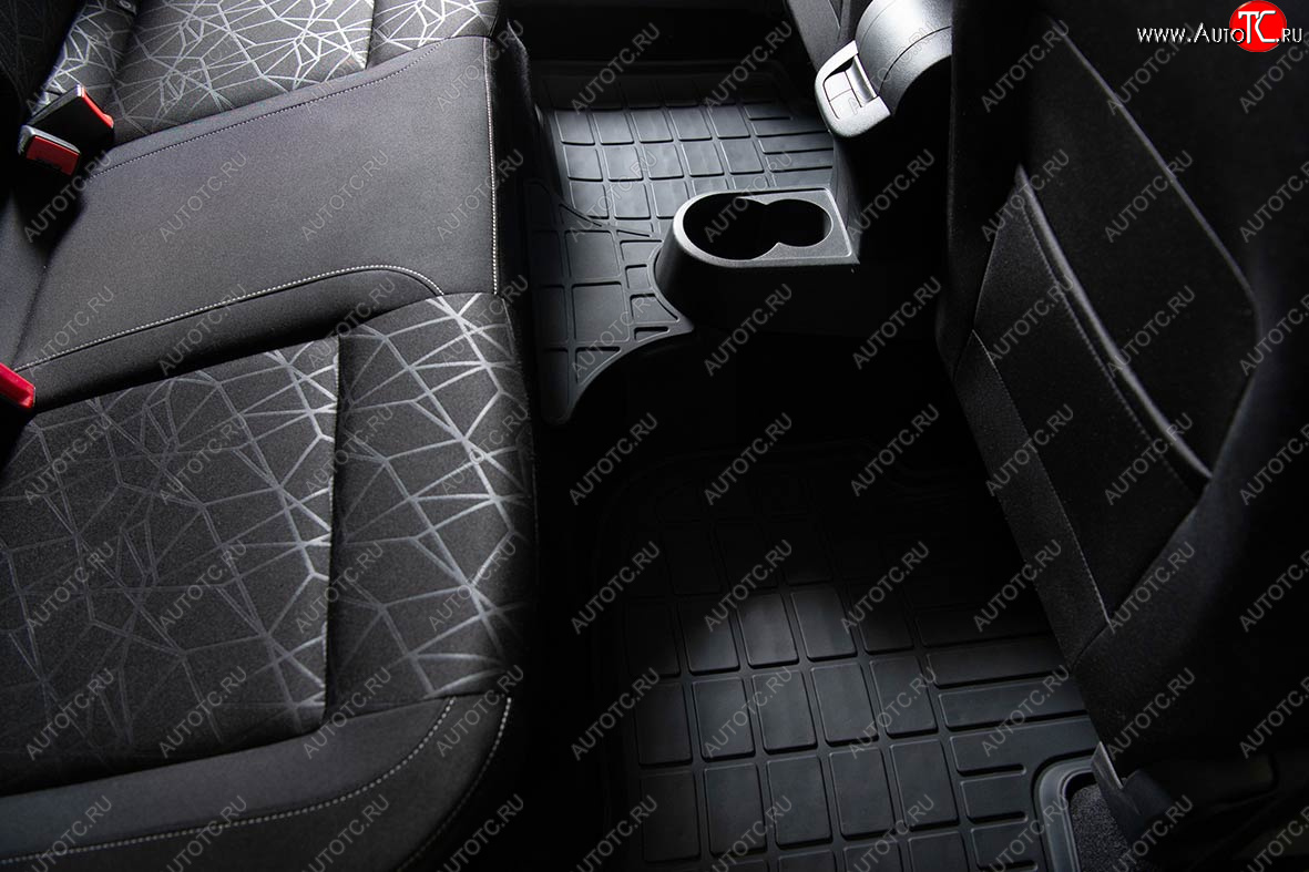 1 989 р. Коврики в салон SeiNtex (полиуретан) Geely Atlas Pro NL3 (2019-2025) (Черный)  с доставкой в г. Пермь
