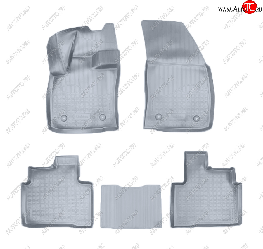 2 899 р. Коврики салона Norplast Unidec  Geely Tugella  FY11,HPBA4 (2019-2025) дорестайлинг, рестайлинг (Цвет: серый)  с доставкой в г. Пермь