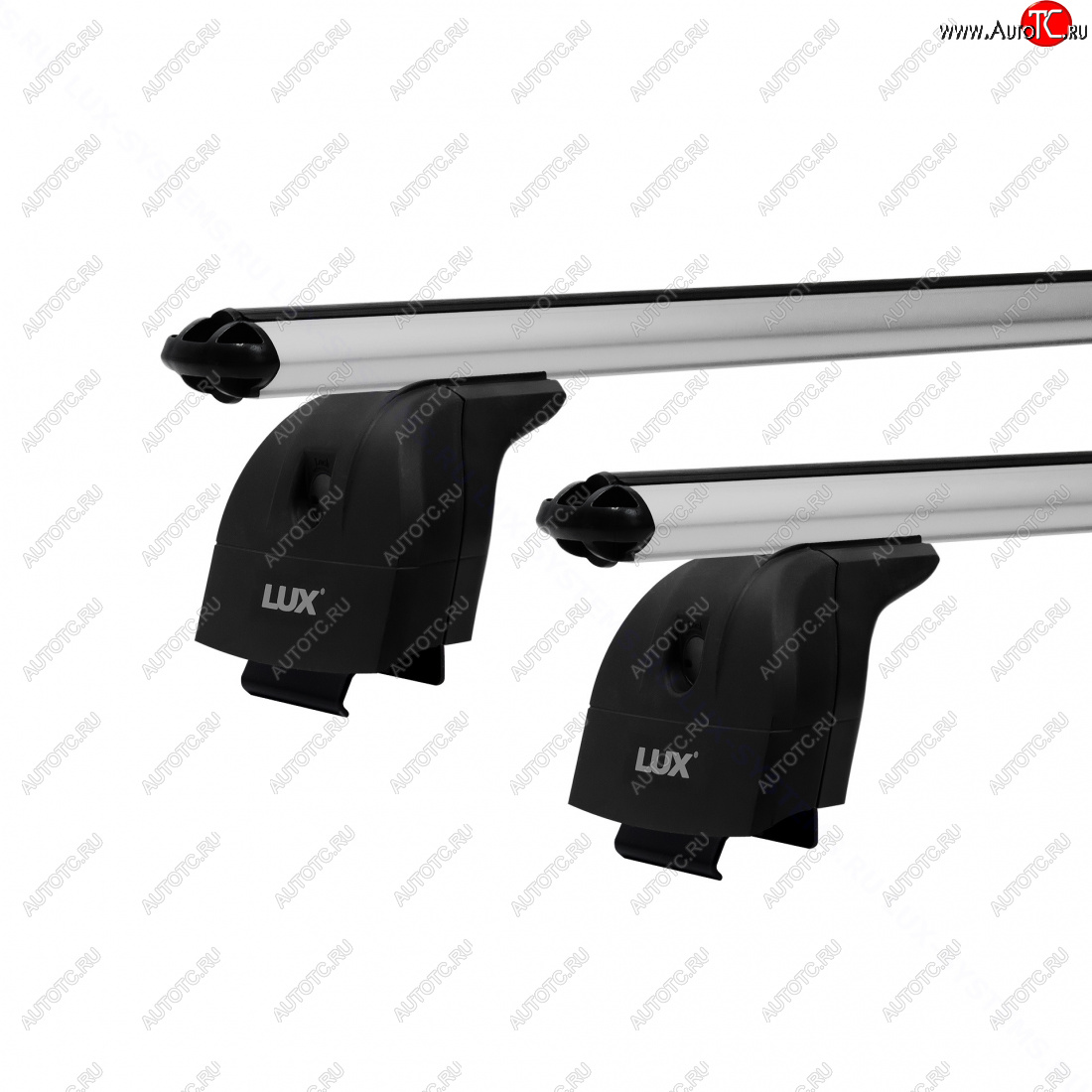 13 889 р. Багажник на крышу в штатные места LUX  Geely Tugella  FY11,HPBA4 (2019-2025) дорестайлинг, рестайлинг (дуги аэро-классик 130 см, без замка, серебро)  с доставкой в г. Пермь