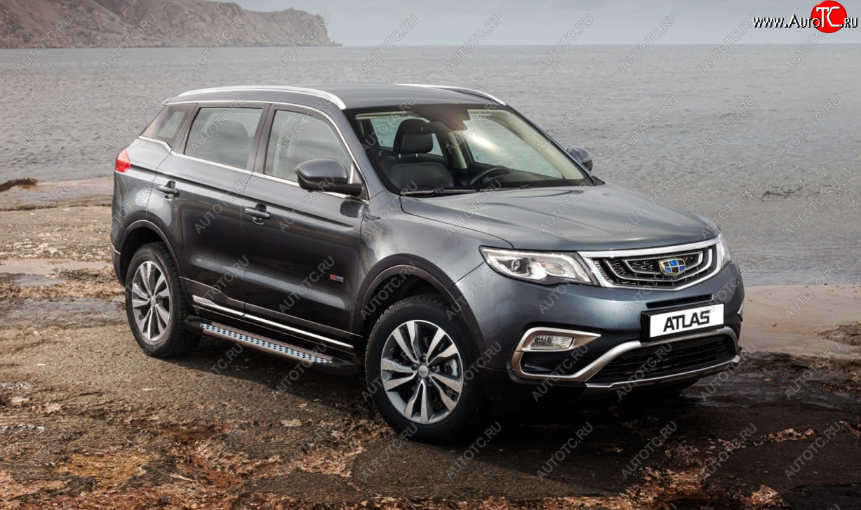 36 999 р. Защита порогов Arbori Geely Atlas NL3 (2016-2022)  с доставкой в г. Пермь