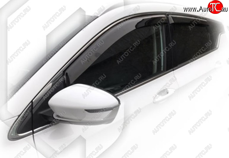 2 179 р. Дефлектора окон CA-Plastic Geely Coolray SX11 дорестайлинг (2018-2023) (Classic полупрозрачный, Без хром молдинга)  с доставкой в г. Пермь