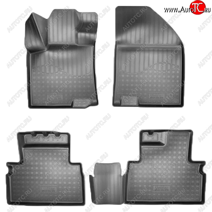 2 179 р. Коврики салонные Noplast (3D)  Geely Coolray  SX11 (2018-2023) дорестайлинг (Черные)  с доставкой в г. Пермь