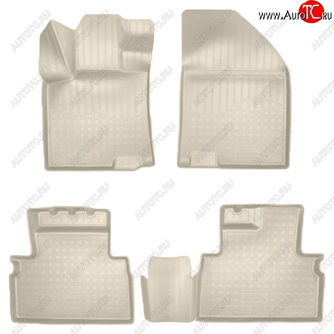 2 689 р. Коврики салонные Noplast (3D)  Geely Coolray  SX11 (2018-2023) дорестайлинг (Бежевые)  с доставкой в г. Пермь