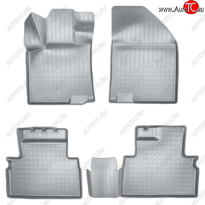 2 689 р. Коврики салонные Noplast (3D)  Geely Coolray  SX11 (2018-2023) дорестайлинг (Серые)  с доставкой в г. Пермь