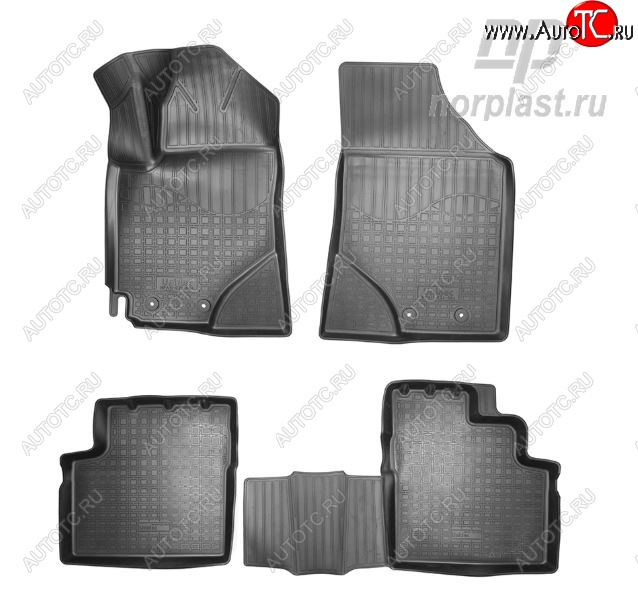 2 679 р. Коврики салонные Noplast  Geely Emgrand EC7 (2018-2020) седан 2-ой рестайлинг  с доставкой в г. Пермь