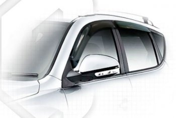 Дефлектора окон CA-Plastiс Geely Emgrand X7 (2011-2015) дорестайлинг (Classic полупрозрачный, Без хром.молдинга)