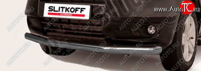 9 549 р. Защита переднего бампера Slitkoff (Ø 76 мм).  Geely Emgrand X7 (2011-2015) дорестайлинг (Цвет: серебристый)  с доставкой в г. Пермь