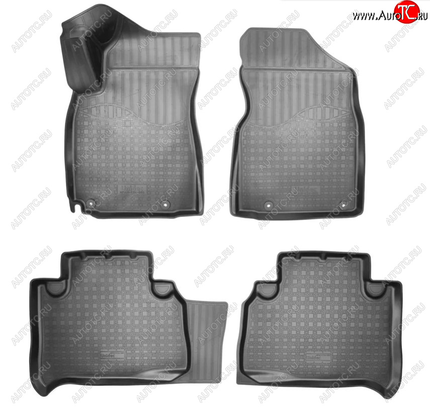 2 599 р. Коврики салонные Noplast Geely Emgrand X7 2-ой рестайлинг (2019-2021) (Цвет: черный)  с доставкой в г. Пермь