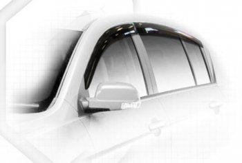 Дефлектора окон CA-Plastiс Geely Emgrand EC7 (2009-2016) хэтчбек (Classic полупрозрачный, Без хром.молдинга)