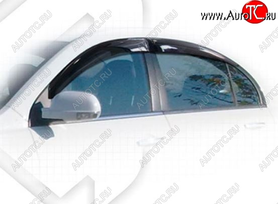 1 999 р. Дефлектора окон CA-Plastiс Geely Emgrand EC7 седан дорестайлинг (2009-2016) (Classic полупрозрачный, Без хром молдингов)  с доставкой в г. Пермь