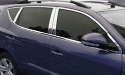 3 799 р. Цетральные накладки на стойки дверей СТ Geely GX7 (2011-2015) (Неокрашенные)  с доставкой в г. Пермь. Увеличить фотографию 2