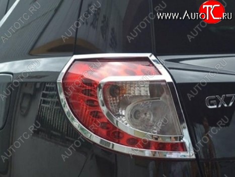 3 349 р. Накладки на фонари СТ Geely GX7 (2011-2015) (Неокрашенные)  с доставкой в г. Пермь