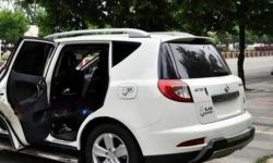 9 099 р. Накладка на задний бампер СТ Geely GX7 (2011-2015) (Неокрашенная)  с доставкой в г. Пермь. Увеличить фотографию 2