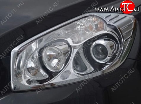 3 349 р. Накладки на фары СТ Geely GX7 (2011-2015) (Неокрашенные)  с доставкой в г. Пермь