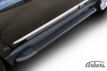 11 609 р. Порожки для ног Arbori Optima Black Great Wall Hover H3  рестайлинг (2014-2016)  с доставкой в г. Пермь. Увеличить фотографию 2