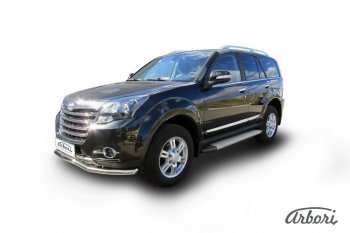 Порожки для ног Arbori Optima Silver Great Wall Hover H3  рестайлинг (2014-2016)