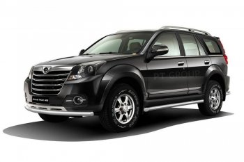 Защита переднего бампера одинарная из трубы d63 мм Petroil Tuning Great Wall Hover H3 (2014-2016)  рестайлинг (Нержавейка)