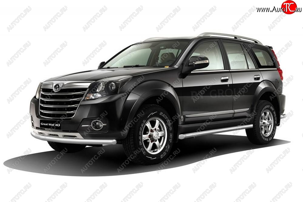 12 939 р. Защита переднего бампера одинарная из трубы d63 мм Petroil Tuning  Great Wall Hover H3 (2014-2016)  рестайлинг (Нержавейка)  с доставкой в г. Пермь