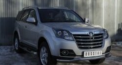 16 299 р. Защита переднего бампера (Ø63 мм волна, нержавейка) SLITKOFF  Great Wall Hover H3 (2014-2016)  рестайлинг  с доставкой в г. Пермь. Увеличить фотографию 2