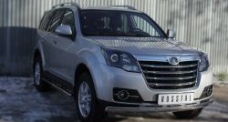 11 599 р. Защита переднего бампера (Ø75х42 мм, нержавейка) Russtal Great Wall Hover H3  рестайлинг (2014-2016)  с доставкой в г. Пермь. Увеличить фотографию 4