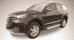13 349 р. Алюминиевые пороги Slitkoff Optima Silver  Great Wall Hover H3 (2014-2016)  рестайлинг  с доставкой в г. Пермь. Увеличить фотографию 2