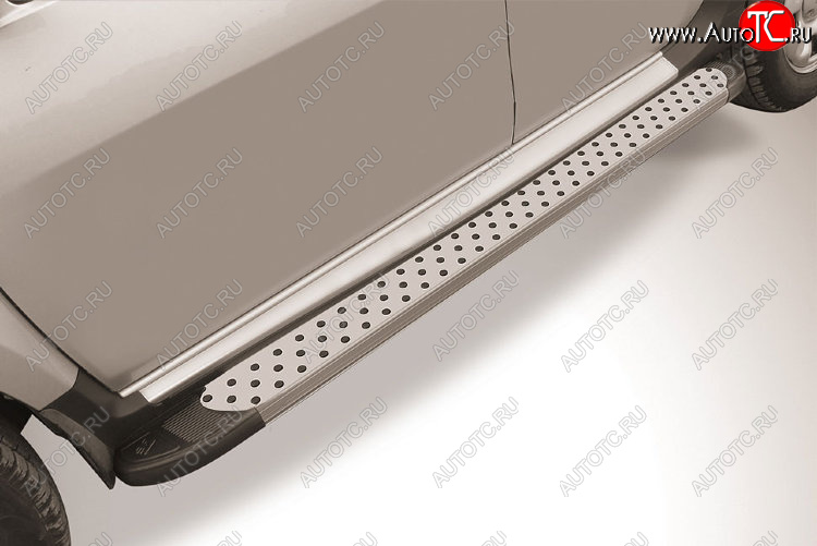 17 399 р. Пороги алюминиевые Slitkoff  Great Wall Hover H3 (2014-2016)  рестайлинг (Standart Silver)  с доставкой в г. Пермь