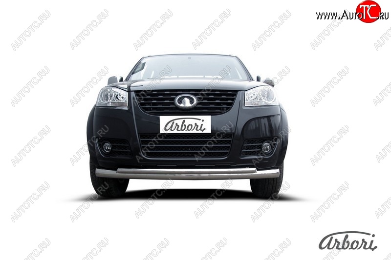 13 499 р. Защита переднего бампера Arbori (нержавейка, 1 труба d76 mm). Great Wall Wingle 5 (2011-2017)  с доставкой в г. Пермь