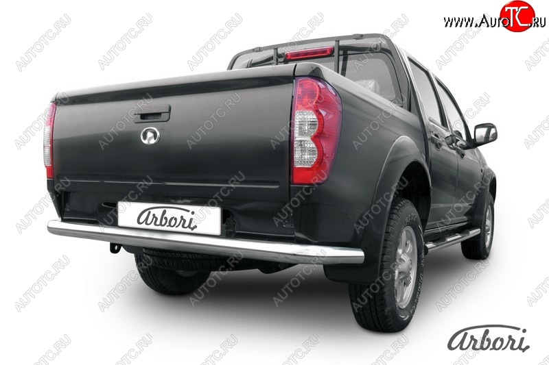 13 769 р. Защита заднего бампера Arbori (нержавейка, 1 труба d76 mm). Great Wall Wingle 5 (2011-2017)  с доставкой в г. Пермь