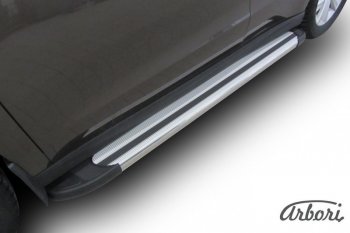11 789 р. Порожки для ног Arbori Luxe Silver Haval H2 (2014-2021)  с доставкой в г. Пермь. Увеличить фотографию 2