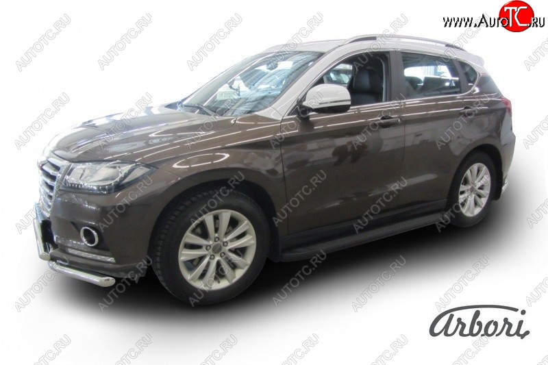 11 609 р. Порожки для ног Arbori Optima Black Haval H2 (2014-2021)  с доставкой в г. Пермь