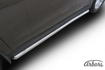 12 869 р. Защита штатных порогов Arbori (нержавейка, d57 mm). Haval H2 (2014-2021)  с доставкой в г. Пермь. Увеличить фотографию 2