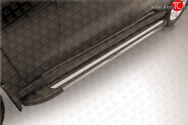 11 299 р. Алюминиевые пороги Slitkoff Luxe Black Haval H2 (2014-2021)  с доставкой в г. Пермь