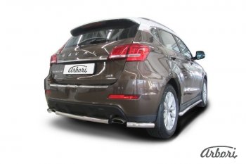 15 449 р. Защита заднего бампера Arbori (короткая, нержавейка, 1 труба d57 mm). Haval H2 (2014-2021)  с доставкой в г. Пермь. Увеличить фотографию 2